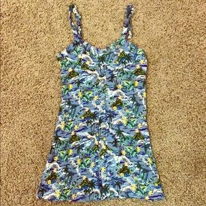 Tropical print mini Sundress